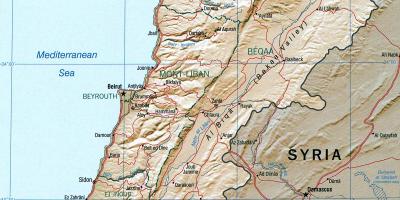 Карта Лівана геаграфіі