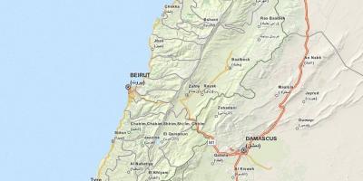 Карта GPS карта Лівана