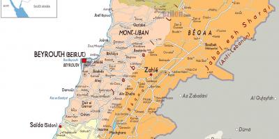 Ліван падрабязная карта