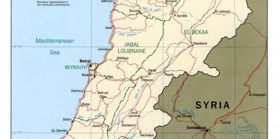 Карта Лівана