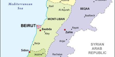 Карта Лівана палітычных