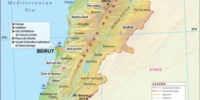 Карта старажытнага Лівана
